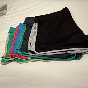 🩶💚💙❤️WELL LOVED Colorful Athletic Shorts Set of 4